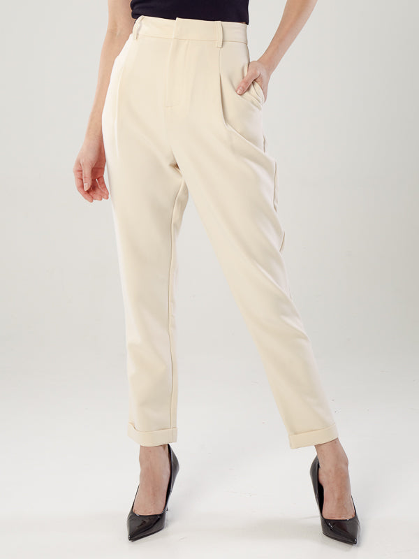 Chriselle Tailored Pants-Beige