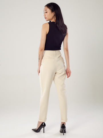 Chriselle Tailored Pants-Beige