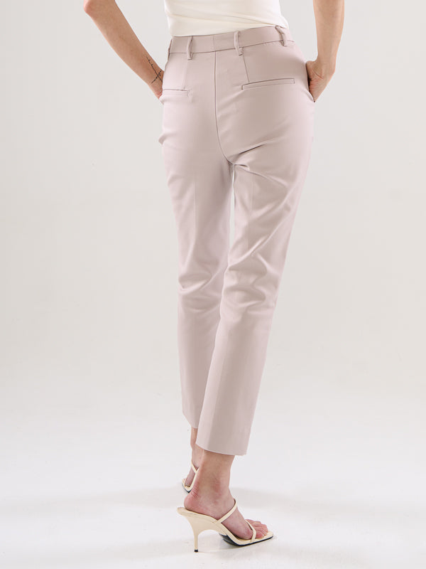 Power Suits High-Rise Pants-Light Grey