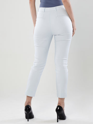 Power Suits High-Rise Pants-Light Blue