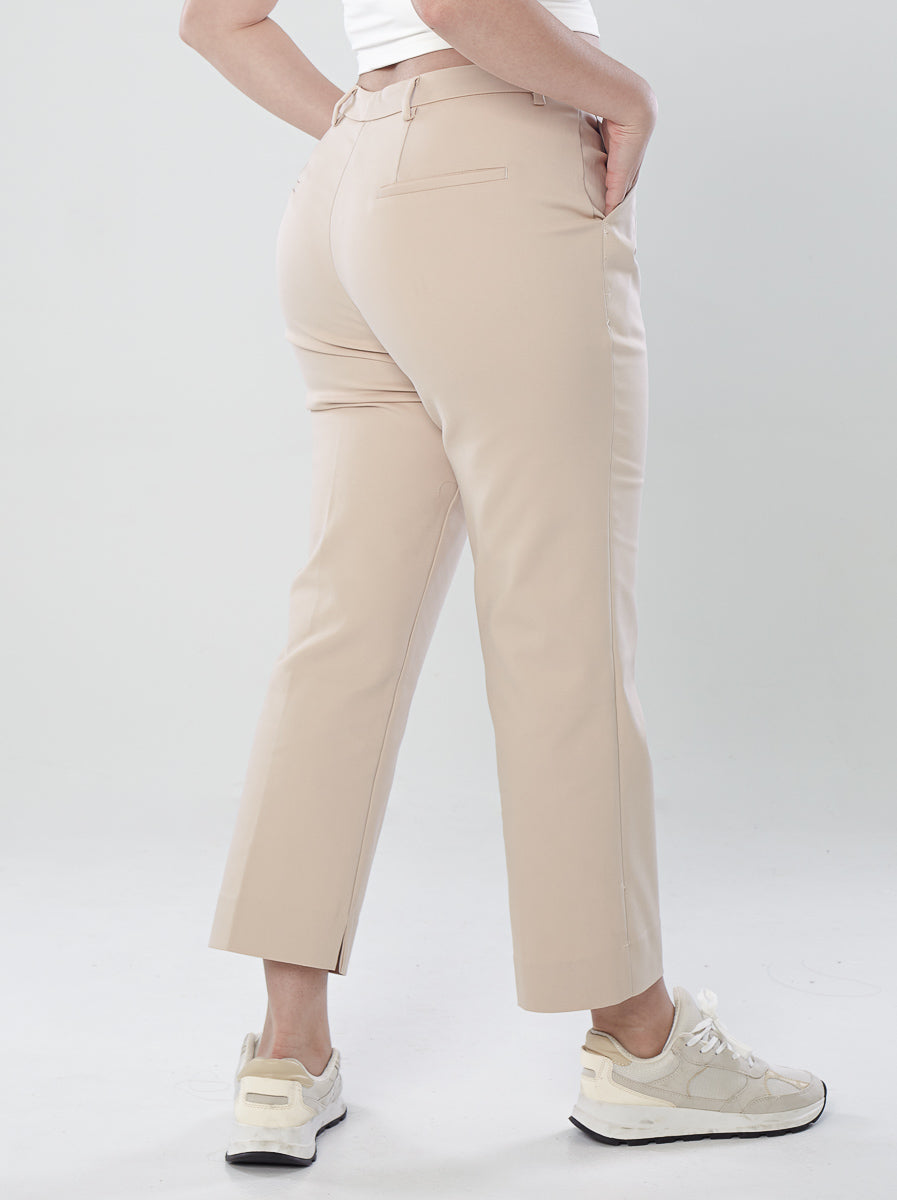 Power Suits High-Rise Pants-Sand