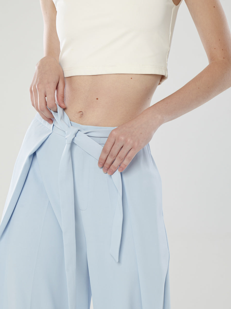 Wide - Leg Cut Pleated Pants