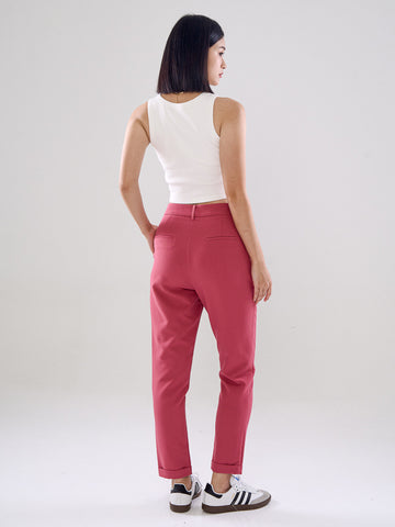 Chriselle Tailored Pants-Crimson