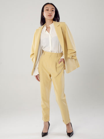 Chriselle Tailored Pants-Yellow