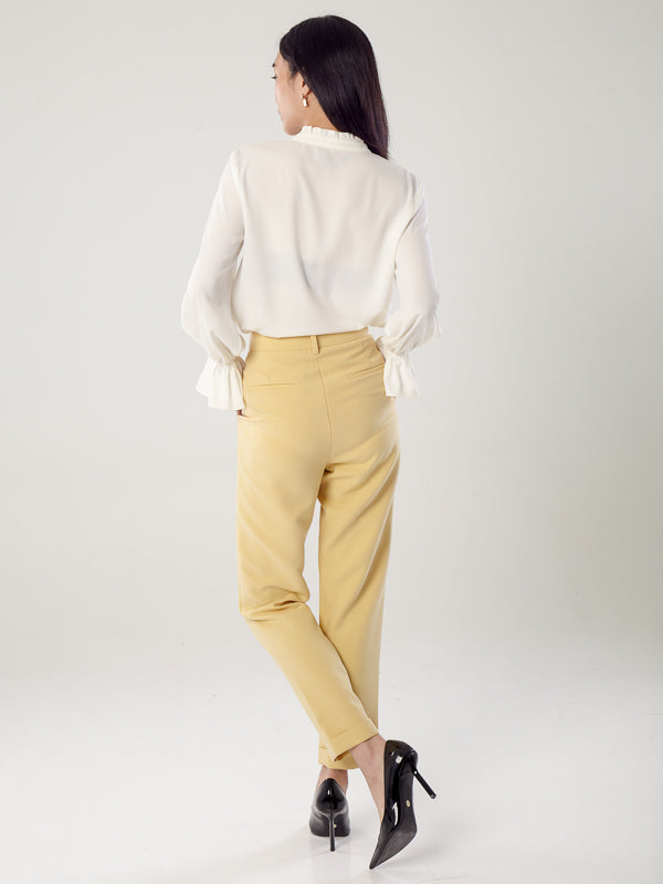 Chriselle Tailored Pants-Yellow