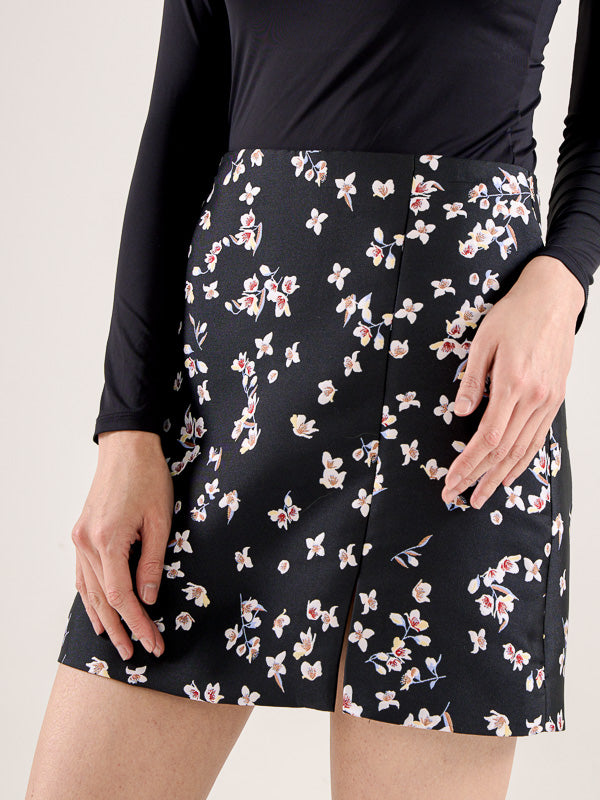 Jacquard Short Skirt - Black