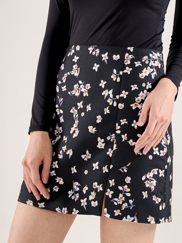 Jacquard Short Skirt - Black