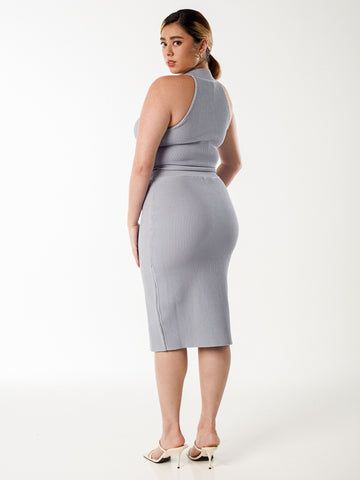 Rib-Knit Pencil Skirt