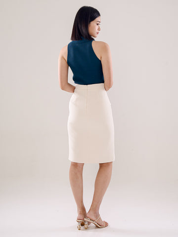 Front Slit Pencil Skirt