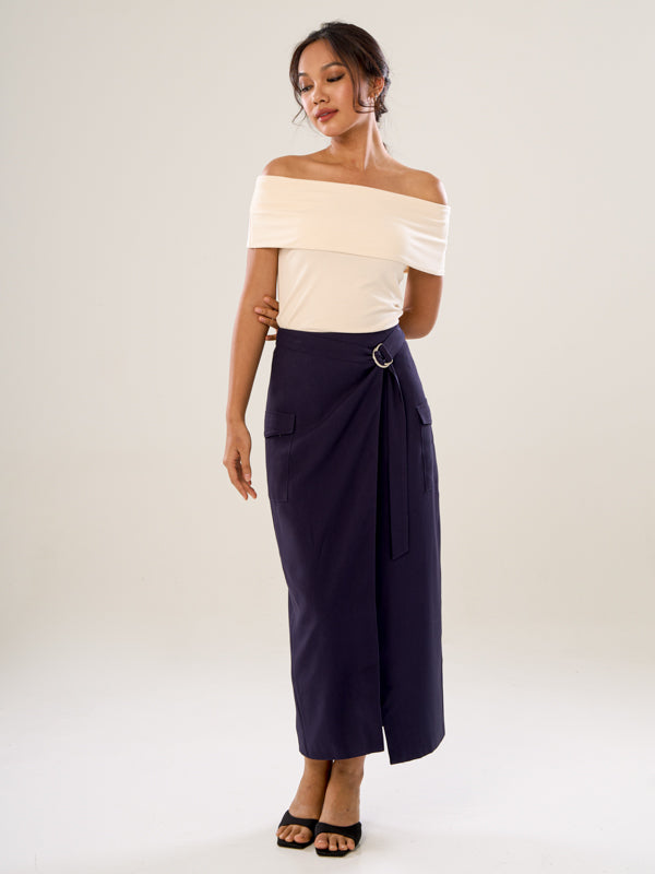 Belted Wrap Skirt