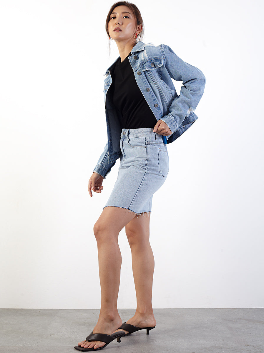 Distressed Denim Jacket