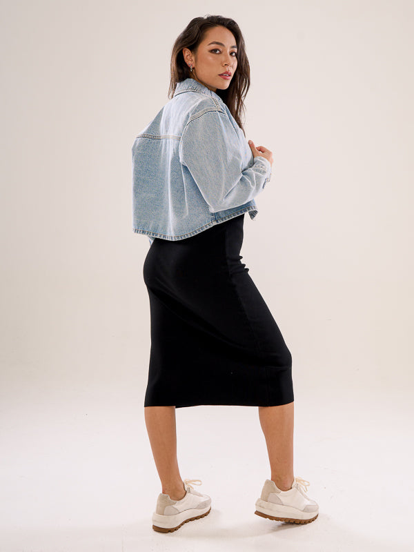 Cropped Denim Jacket