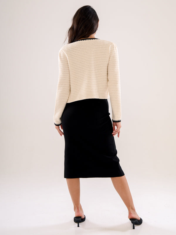 Textured Long Sleeve Jacket