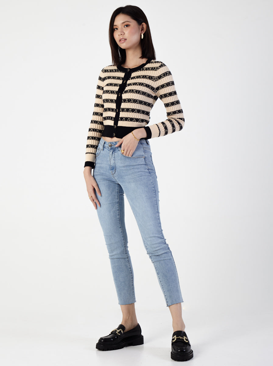 Textured Yarn Knit Cardigan