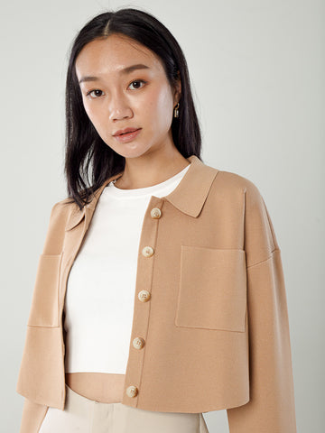 Collared Knit Cardigan