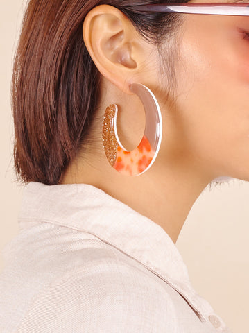 Bea Acrylic Hoop Earring