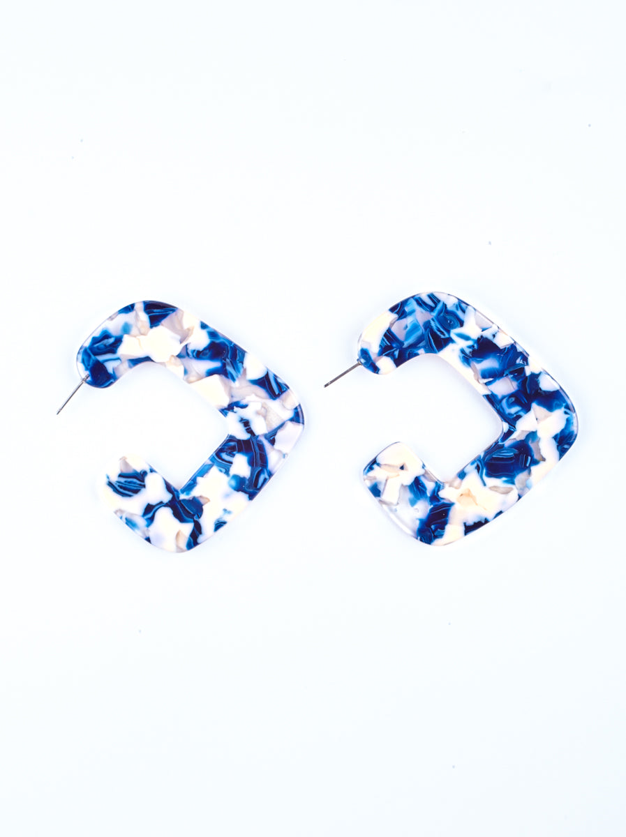 Roxie Acrylic Square Hoop Earring