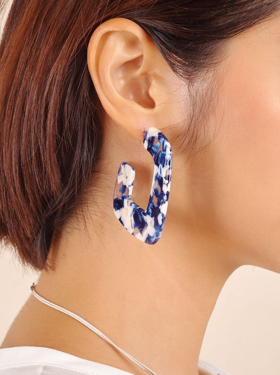 Roxie Acrylic Square Hoop Earring