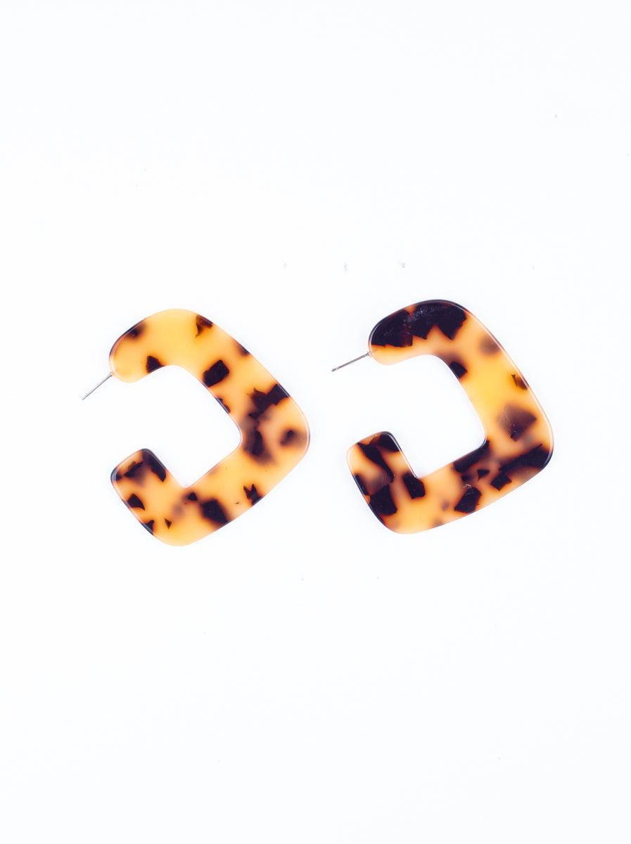 Roxie Acrylic Square Hoop Earring