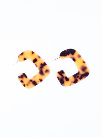 Roxie Acrylic Square Hoop Earring