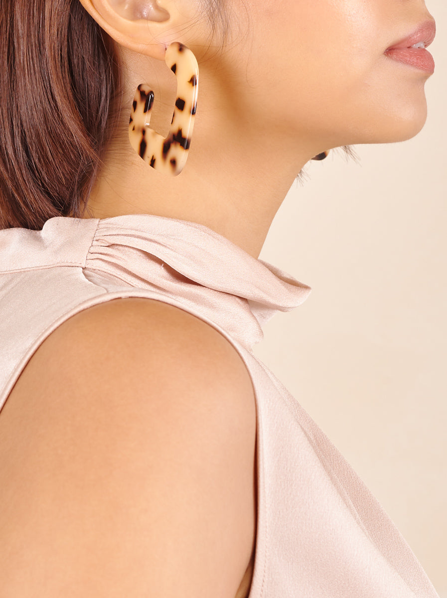 Roxie Acrylic Square Hoop Earring