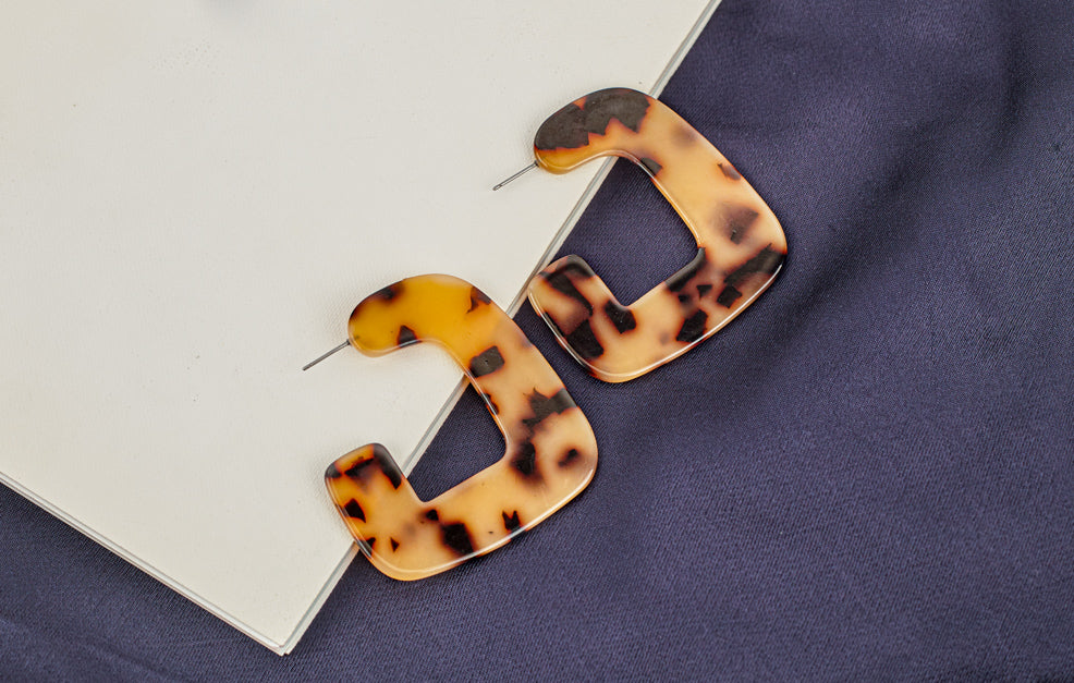 Roxie Acrylic Square Hoop Earring