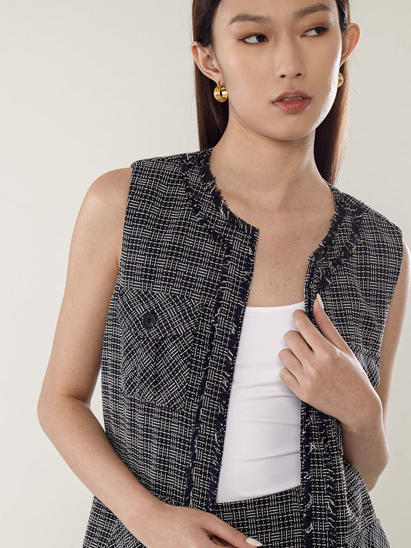Sleeveless Vest Blazer