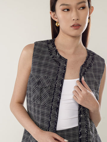 Sleeveless Vest Blazer