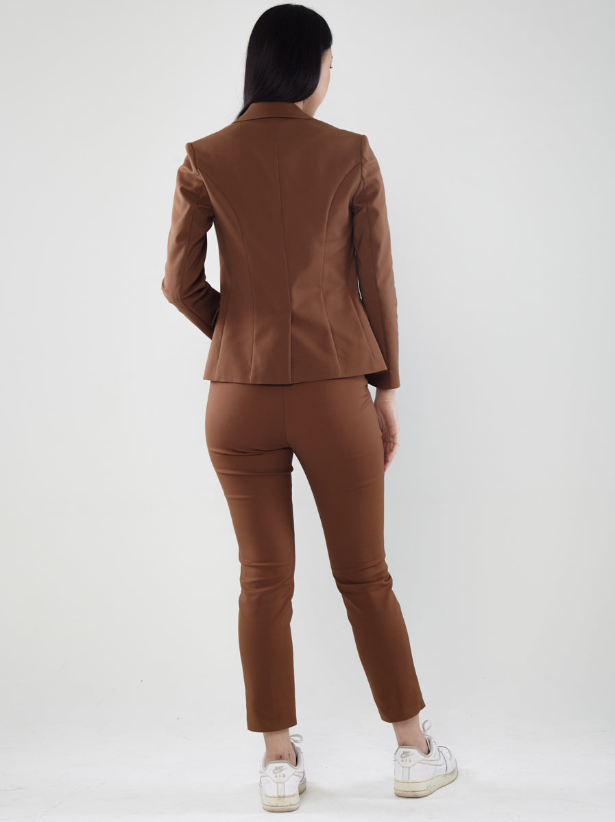 Power Suits Blazer-Coffee