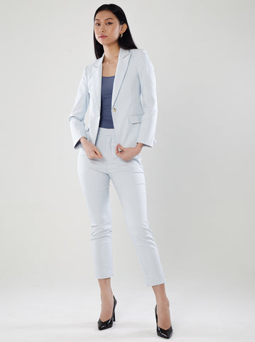 Power Suits Blazer-Light Blue