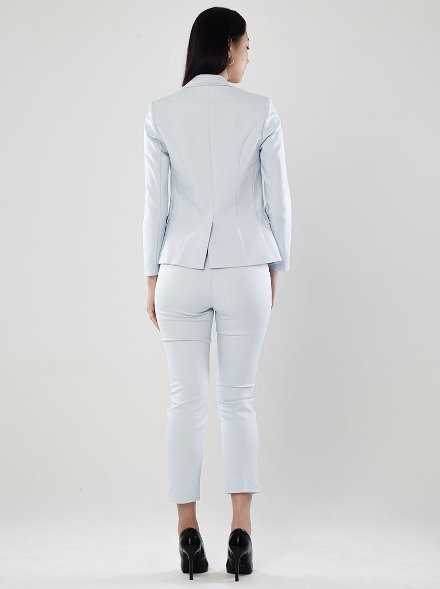 Power Suits Blazer-Light Blue