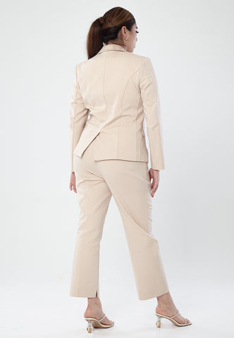 Power Suits Blazer-Sand