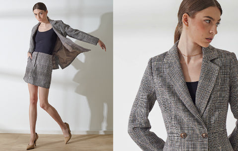 Double-Breasted Blazer With Welt Pockets