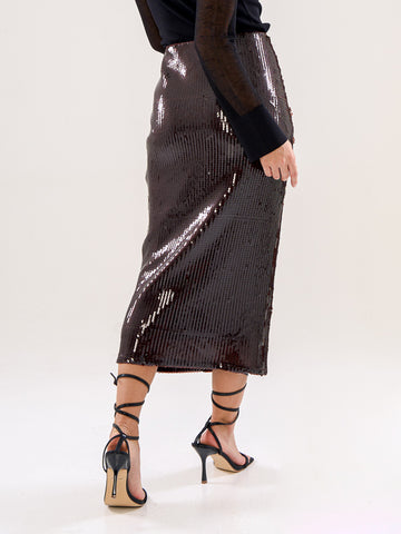 Sequinned Midi Skirt