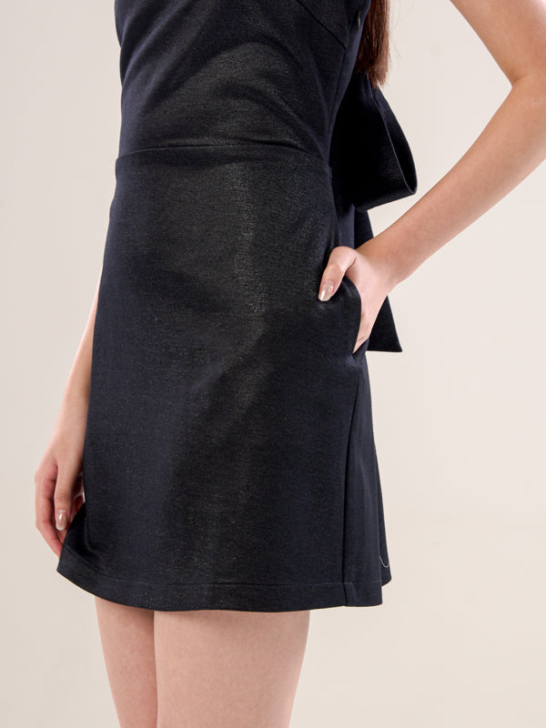 Short Dress With Back Bow