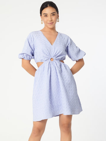 Deep V Dress with Cut-Out Details