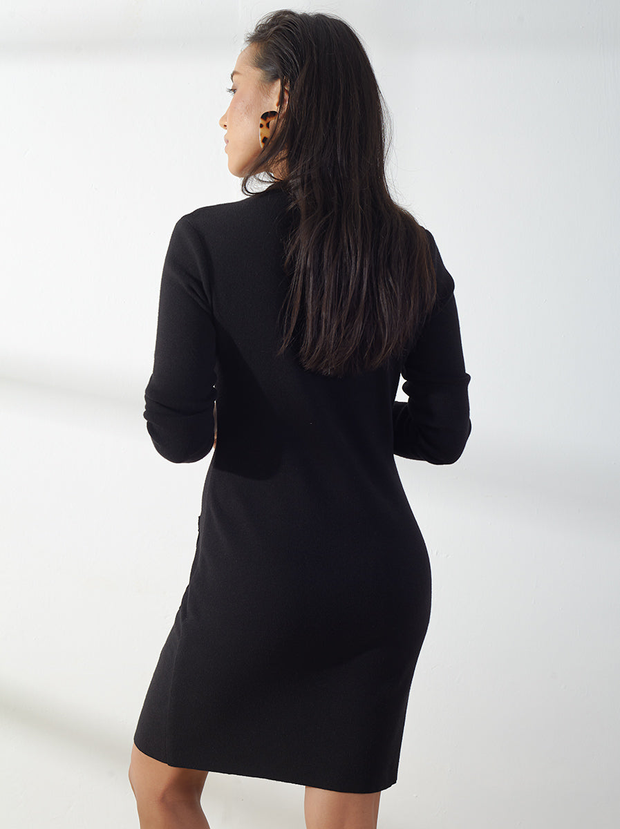 Cardigan Dress With Patch Pockets