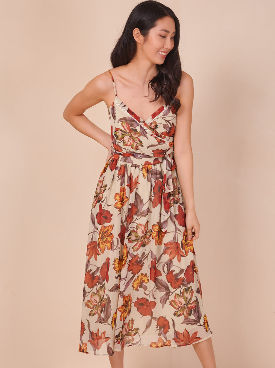 Printed Strappy Maxi Dress