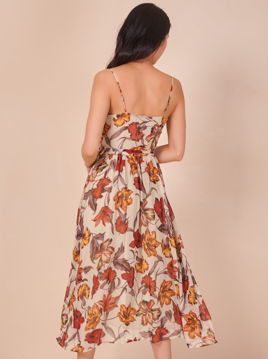 Printed Strappy Maxi Dress