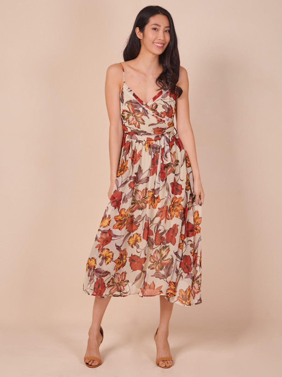 Printed Strappy Maxi Dress