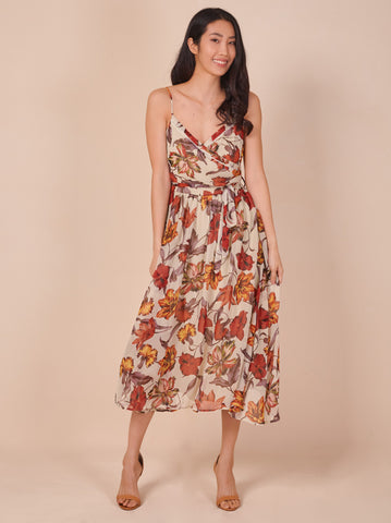 Printed Strappy Maxi Dress