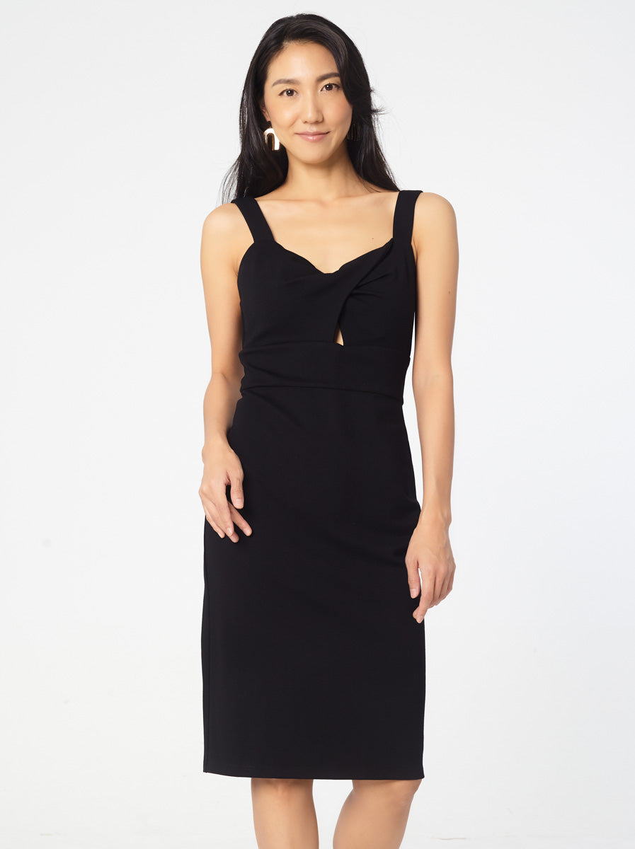 Sleeveless Dress with Cupping Details