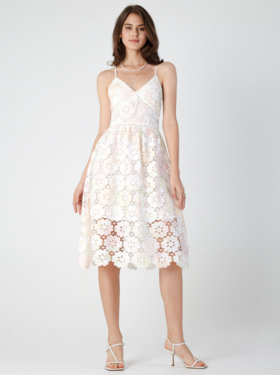 Guipure Lace Strap Dress