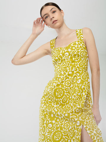 Sweetheart Neckline Loose-Cut Dress