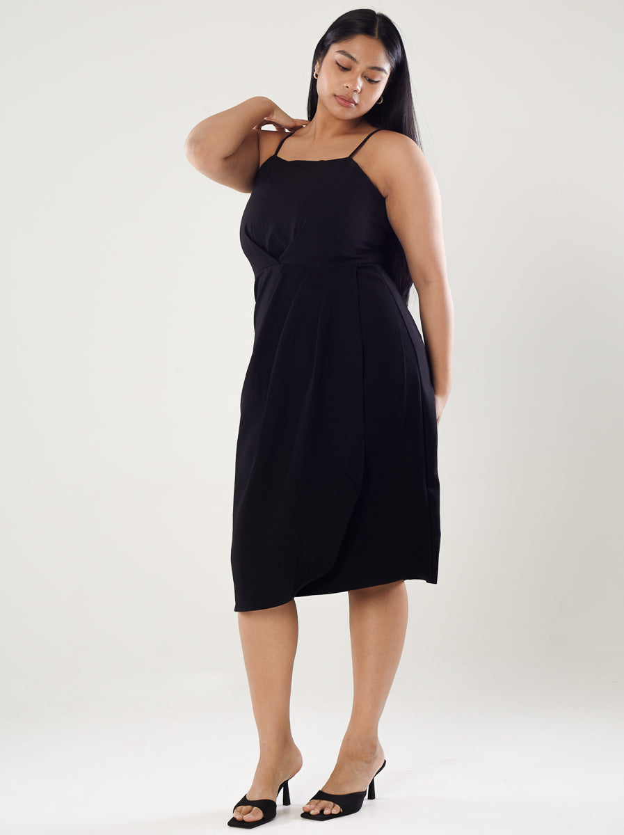 Pleated Strappy Dress