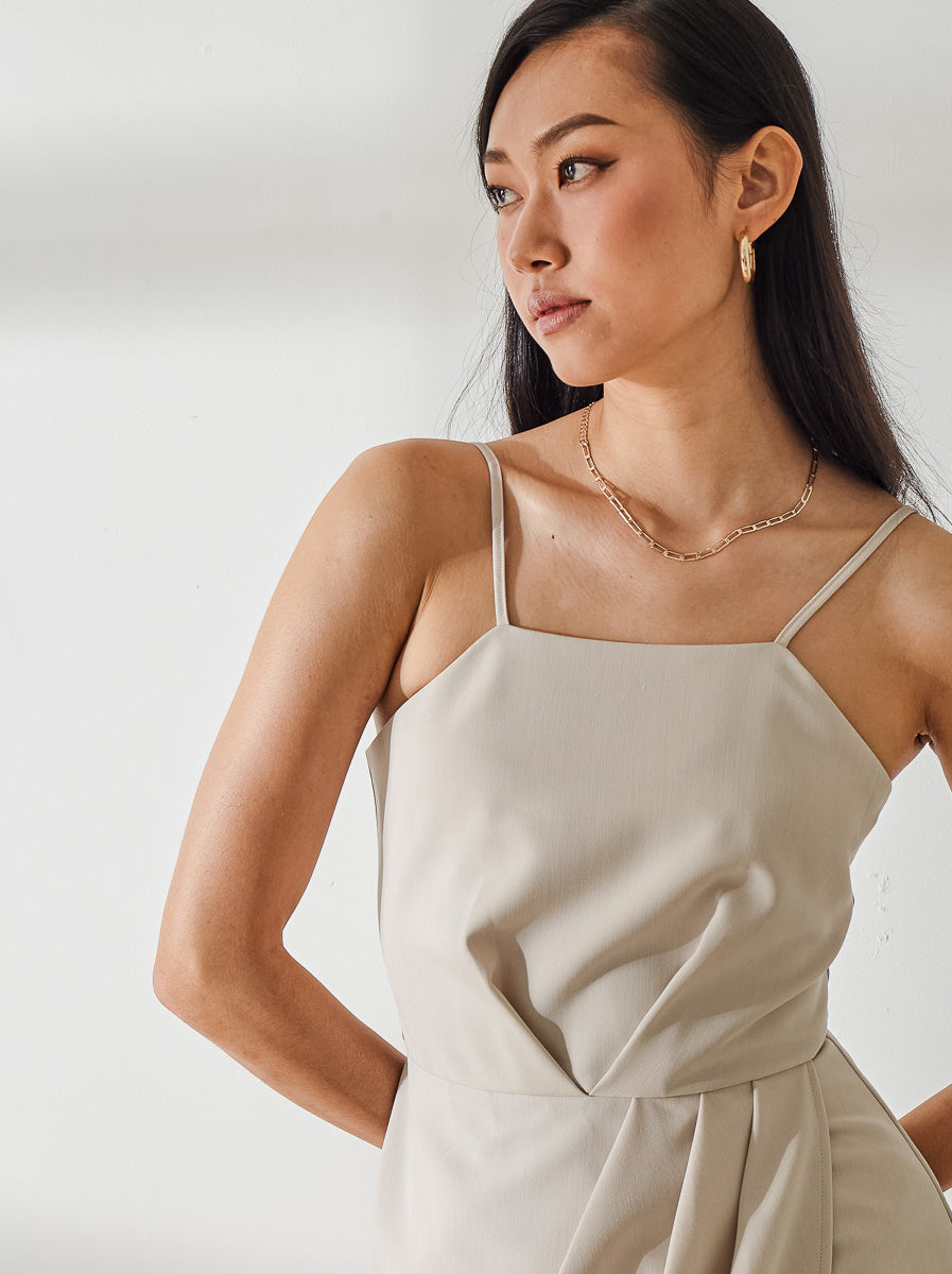 Pleated Strappy Dress