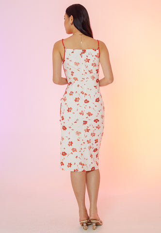 Printed Linen Slim-Fit Dress