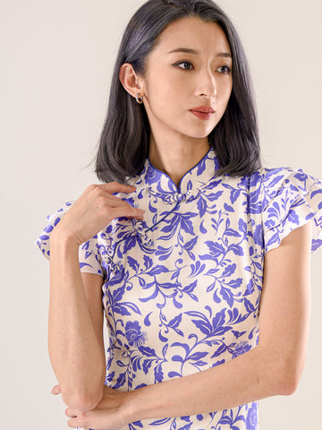 Printed Rayon Traditional Qipao