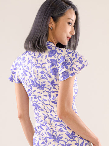 Printed Rayon Traditional Qipao
