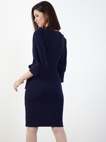 V-Neck Dress with 3/4 Sleeve